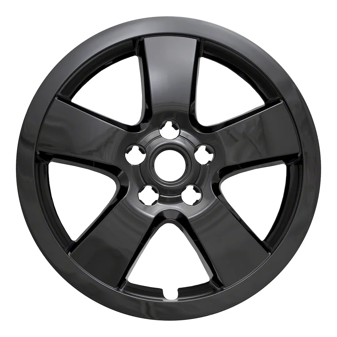 IWCIMP375BLK – COAST2COAST Wheel Skin, 16 Inch 5 Spokes Snap-On Painted Gloss Black ABS Plastic Set Of 4